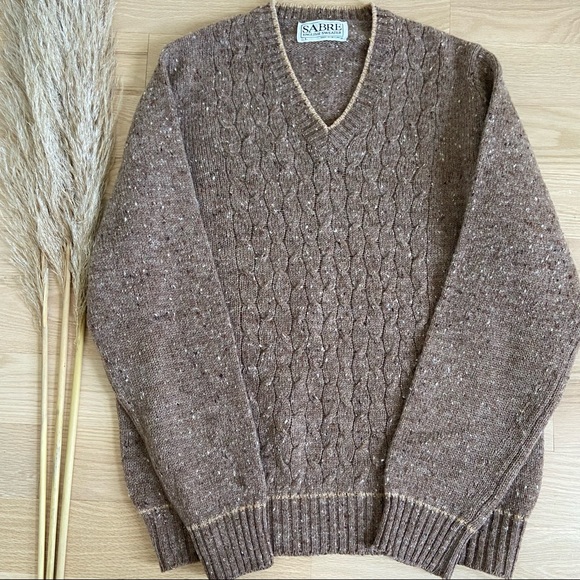 Vintage English Brown Wool Sweater - Picture 6 of 9